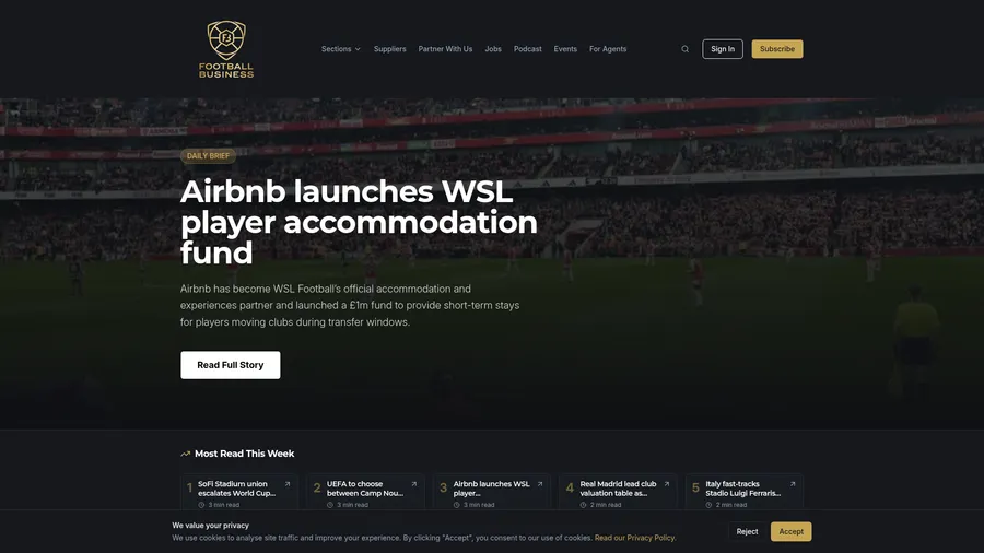 Football Business website